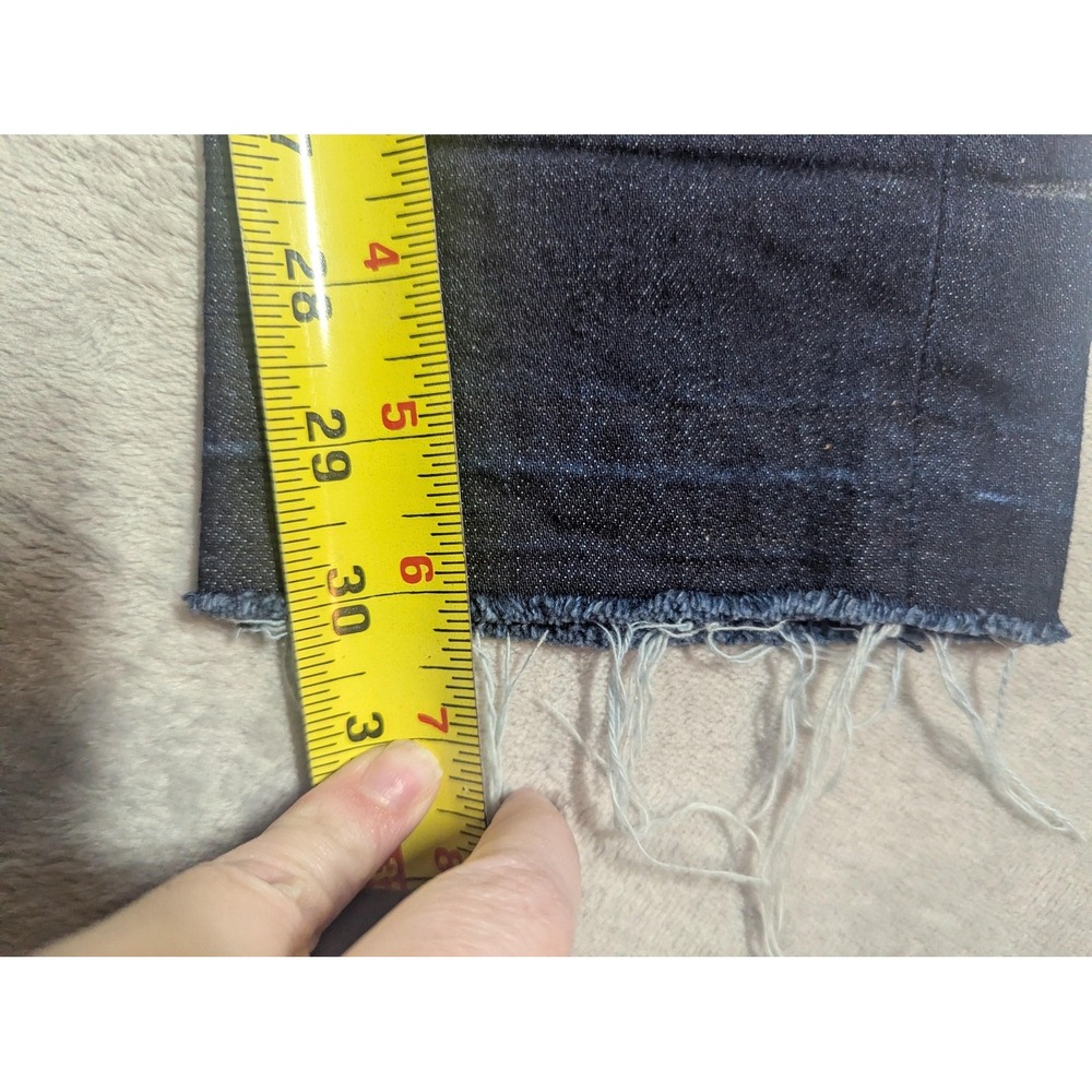 Rag & Bone Dre Jeans Womens 26 Blue Dark Wash Mid Rise Raw Hem USA Stretch - Picture 10 of 16